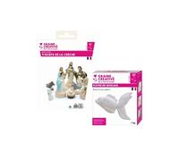 9 moules en latex Santons - Crèche de Noël + Plâtre 1 kg