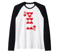 9 of Hearts - Jeu de Cartes pour Halloween Manche Raglan