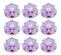 9 Pack LED Crystal Atmosphere Downlight 3W/5W Multicolor Crystal Ceiling LightBaffle Trim LED Recessed Downlight for Dining Room Living Room Bedroom Flat,3W