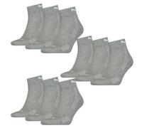 9 Paire Puma Quart Chaussettes Avec Frottee-Sohle 35 - 46 Unisexe Amorti Courtes