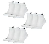 9 Paire Puma Quart Chaussettes Avec Frottee-Sohle 35 - 46 Unisexe Amorti Courtes