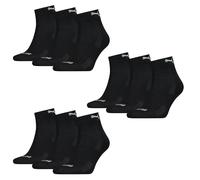 9 Paire Puma Quart Chaussettes Avec Frottee-Sohle 35 - 46 Unisexe Amorti Courtes