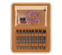 9 Paires Ensemble d'aiguilles à Tricoter Ensemble d'aiguilles Circulaires en Acier Inoxydable de 3 à 6 mm avec Sac de Rangement, Aiguilles à Tricoter Domestiques Interchangeables pour le Tissage
