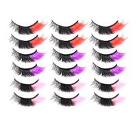 9 Paires Faux Cils Colorés pour Cosplay Féminin, Regard Plus Long