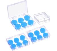 9 Pairs Soft Silicone Ear Plugs Ear Plugs Sealant Mouldable Ear Plugs For Sleeping,Swimming,White (Blue)