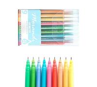 9 PCS 0 5 Mm Gel Pen Rolleball Stationery Writing Multicolor Gel Inks Journaling For Scrapbooking