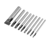 9 PCS Acier Cuir Poinçon, 2mm En Cuir Forme Ovale Trou Poinçon Kit Cutter Creux DIY Outil pour Ceinture Bracelet De Montre Leathercraft Travail
