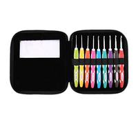 9 PCS Crochet Crochets Set Poignées Lisses À Grip Doux Aiguilles À Crochet Aiguilles À Tricoter pour Les Mains Arthritiques, Débutants Et Crocheter Expérimenté(PU包装)