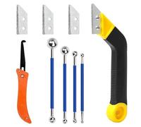 9 Pcs Grattoir Joint Carrelage, Grattoir a Dejointer Carrelage, Gratte joint Carrelage, Grattoir à Joints de Carrelage, Outil pour Joint de Carrelage, Outillage pour Joint Carrelage, Grattoir à joints