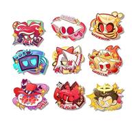 9 Pcs HazbisHotel Badge Game Figurine Badges En Acrylique HazbisHotel Sac Pins Cosplay Accessoires De Costume