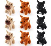 9 Pcs Jouet Animal En Peluche Mignon Faveurs De Fête De Mini Chiot Chien En Peluche Pendentif De Poupée En Peluche Animal Doux Pour Porte-Clés Clips Sac À Dos (Chiot Ringard)