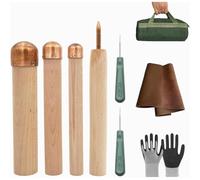 9 Pcs Knapping Tools, Knapping Kit for Pros and Beginners, Crafting Obsidian Stone and Crystal