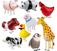 9 Pcs Marche Animal Ballons, Animal De Compagnie Ballon, Ballon De Marche Pour Animaux Pour Mariages, Décorations De Fête De Douche De Bébé, Jouets Pour Enfants