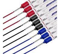 9 Pcs Marqueur Trou Profond, Stylo Marqueur Indélébile à Pointe Fine de 20 mm, Marqueur Charpentier Chantier pour Bois, Métal, Plastique et Carton(Noir, Bleu, Rouge)