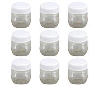 9 PCS Milk Rangement Bouteilles, Conception de Couvercle à L'Épreuve des Déversements, Contenants de Rangement de Lait à Large Col Large à 90 ml, Fresure de Verrouillage Solidement