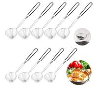 9 Pcs Passoire à Fondue Passoire de Cuisine en Acier Inoxydable avec Poignées Passoire de Cuisine à Mailles Fines Passoire