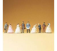 9 personnages bourgeois d'époque -N-1/160-PREISER 79129