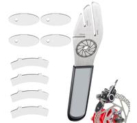 9-Piece Disc Brake Alignment Tool Set With 8 Replacement Pads, Rotor Repair Gap Regulator And Straightener, Perfect For Bike Maintenance, Road Bicycle Scooter And Racing Accessories Kit