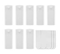 9 Pièce Grand Accroche Universelle Adhésive avec Bandes Adhésives Sans Perçage Sans Dommage,Blanc Attache Cadre Adhésif Crochets, Bandes de Suspension Résistantes à l'Eau