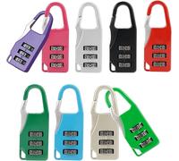 9 Piece Padlock Suitcase Airplane Padlock,Mini Padlock Code 3 Digit,Small College Locker,Code Padlock,Waterproof Outdoor Padlock For Locker,Suitcase,Garage,Gate,School