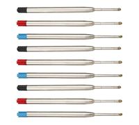 9 pièces 1.0mm recharges de stylo à bille recharges de stylos à bille en métal recharges encres remplaçables ensemble de recharge de stylo pour stylos Metal Ballpoint Pen Recharges