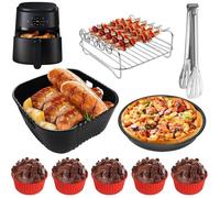 9 Pièces Accessoires Air Fryer 4 2L Na229/Russell Hobbs 4-4 3L + Moule Silicone Réutilisable