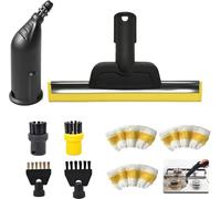 9 Pièces Accessoires pour Nettoyeur Vapeur Compatible avec Kärcher SC1 SC2 SC3 SC4 SC5, Brosses de Nettoyage à Vapeur, Embout Buse, Housse de Chiffon de Nettoyage