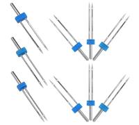 9 Pièces Aiguilles à Coudre pour Machine, Double 2 3 4mm, Métal