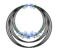9 Pièces Anneaux Métal Noir, 20/25/30cm Cercle Fer, Couronne Bricolage pour Mariage, Attrape Rêve Macramé, Cerceau Floral Séchées Decoration, Artisanat Mural Suspendre, Guirlande Noël Tenture Murale