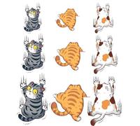 9 Pièces Autocollants De Voiture De Chat Drôle, Autocollants De Voiture Drôles, Autocollants De Voiture Décoratifs De Dessin Animé, Autocollants De Voiture Auto-Adhésifs