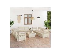 9 pieces bois bois 9 personnes 60 x 60 x 65 salon de jardin modulable