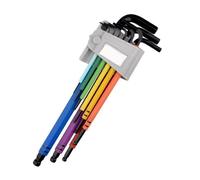 9 Pièces Coloré L Clé À Clé Hexagonale Ensemble Conception De La Tête Balle Longue Pour Les Opérations Flexibles Et Les Vélos Réparations Des Amateurs De Bricolage Outils Main