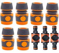 9 pièces Connecteurs de Tuyau, Raccord de Tuyau d'arrosage 1/2"" Connecteur de Tuyau Vanne de Régulation Premium Connecteur Rapide pour Tuyau d'arrosage