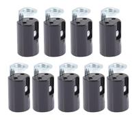 9 Pièces Douille de Base de Candélabre E14, Support Léger Noir | Installation Facile, Usage Bureau, Plastique et Fer, Format E14, pour Éclairage de Rechange