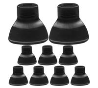 9 Pièces Embouchure de Remplacement de Flûte en Résine Noire | Installation Facile, Autocollants Inclus, pour Réparation Instrument et Apprentissage Musical