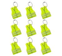 9 pièces en forme de veste Glow In The Dark Key Chain For Dog Collar Jackets Bags Wheelchair Purses Strollers | Safety Reflectors Keychain, Waterproof Double-Sided Reflective Key Chain For Backpack -
