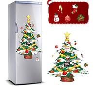 9 Pièces Ensemble d'Aimants Arbre Bonhomme de Neige Ensemble d'Aimants d'arbre de Noël Autocollants Magnétiques d'arbre de Noël Aimants de Réfrigérateur de Noël pour Réfrigérateur de Noël