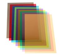 9 Pièces Feuilles Filtrantes en Gel Couleur Transparentes | Réglage de Balance des Blancs, Absorption des Longueurs D’onde, pour Portraits, Vidéo et Projets Couleur Aléatoire