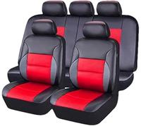 9 Pièces Housse De Siege Voiture pour Dacia Dokker/Duster Van/Logan/Logan MCV Fiskal Stepway/Nova/Supernova, Confortable Cuir Respirant Couvre Siège De Voiture Antidérapant,F-Red