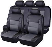 9 Pièces Housse De Siege Voiture pour Dacia Dokker/Duster Van/Logan/Logan MCV Fiskal Stepway/Nova/Supernova, Confortable Cuir Respirant Couvre Siège De Voiture Antidérapant,E-Grey