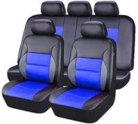 9 Pièces Housse De Siege Voiture pour Dacia Dokker/Duster Van/Logan/Logan MCV Fiskal Stepway/Nova/Supernova, Confortable Cuir Respirant Couvre Siège De Voiture Antidérapant,C-Blue