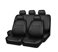 9 Pièces Housse Siege Voiture pour Renault Clio 4, Cuir Ensembles Housses Siège Protection Housses Siege Avant Arrière Respirant Non Slip Set,A/Black