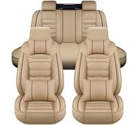 9 Pièces Housse Siege Voiture pour Renault Kangoo 2 X61 2007-2021, Cuir Ensembles Housses Siège Protection Housses Siege Avant Arrière Respirant Non Slip Set,A/Beige