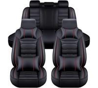 9 Pièces Housse Siege Voiture pour Renault Kangoo 2 X61 2007-2021, Cuir Ensembles Housses Siège Protection Housses Siege Avant Arrière Respirant Non Slip Set,D/Black and Red