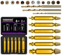 9 Pièces kit Extracteur de Vis Cassée en Alliage Titane, Dureté 80 HRC, Fabriqué en HSS 6542, Extracteur de Vis Dénudé, Extracteur de Petite Vis Pour Percer et Enlever des Vis Endommagées