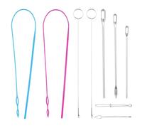 9 Pièces Kits de Boucles de Couture, Enfile Cordon Crochet Tourneur de Boucle Pincettes en Métal Clip d'Enfile-Corde Facile pour Vestes Manteaux Sweats à Capuche Pantalons de Survêtement