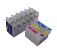 9 pièces LOT CARTRIDE À L'ENK RENKABLE avec LA Pipe d'arc Compatible Compatible avec L'IMPRIDANT SC-P600 Fonctionne avec Les modèles P600 T7601 T760 760