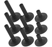 9 Pièces Manchon de Cymbale en Plastique Noir, Tiges 8 MM | Support Stable pour Boom Stands, Surface Lisse Polie, Usage en Live et Batteries Électroniques