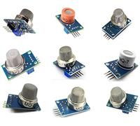 9 pièces Module de capteur de détection de gaz MQ-2 MQ-3 MQ-4 MQ-5 MQ-6 MQ-7 MQ-8 MQ-9 MQ-135 Module de capteur Kit de démarrage de capteur de gaz