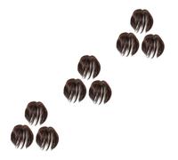 9 Pièces morceau de cheveux hauts de forme faux mini humain hair charms hair toppers femme bouclée hair postiches pour femmes surmatelas fibre chimique FOMIYES